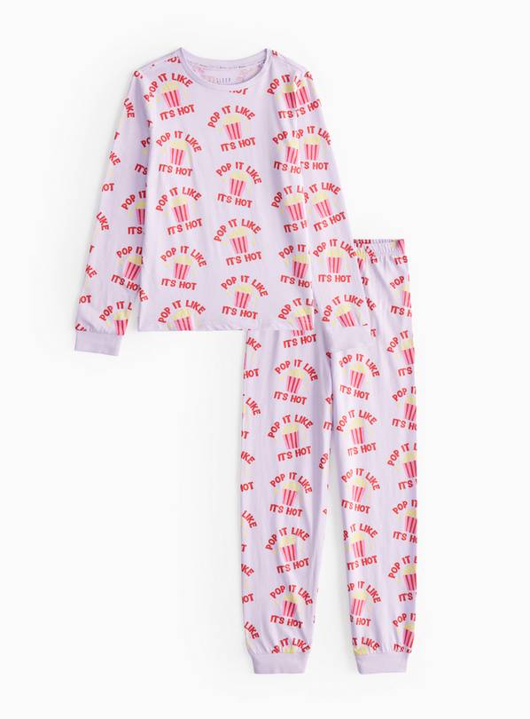Lilac Popcorn Printed Pyjamas 11-12 years