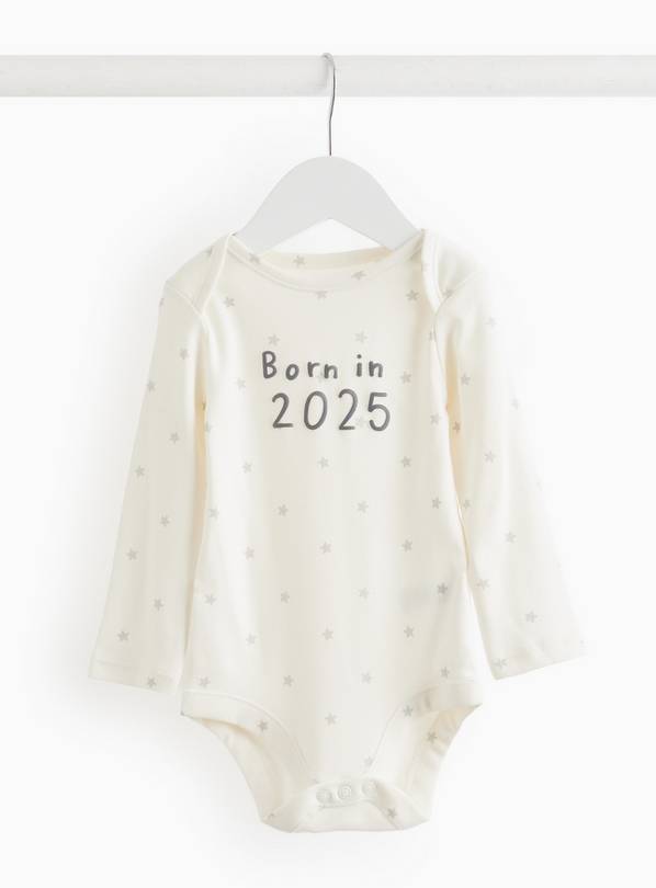 Born In 2025 Slogan Bodysuit  6-9 months