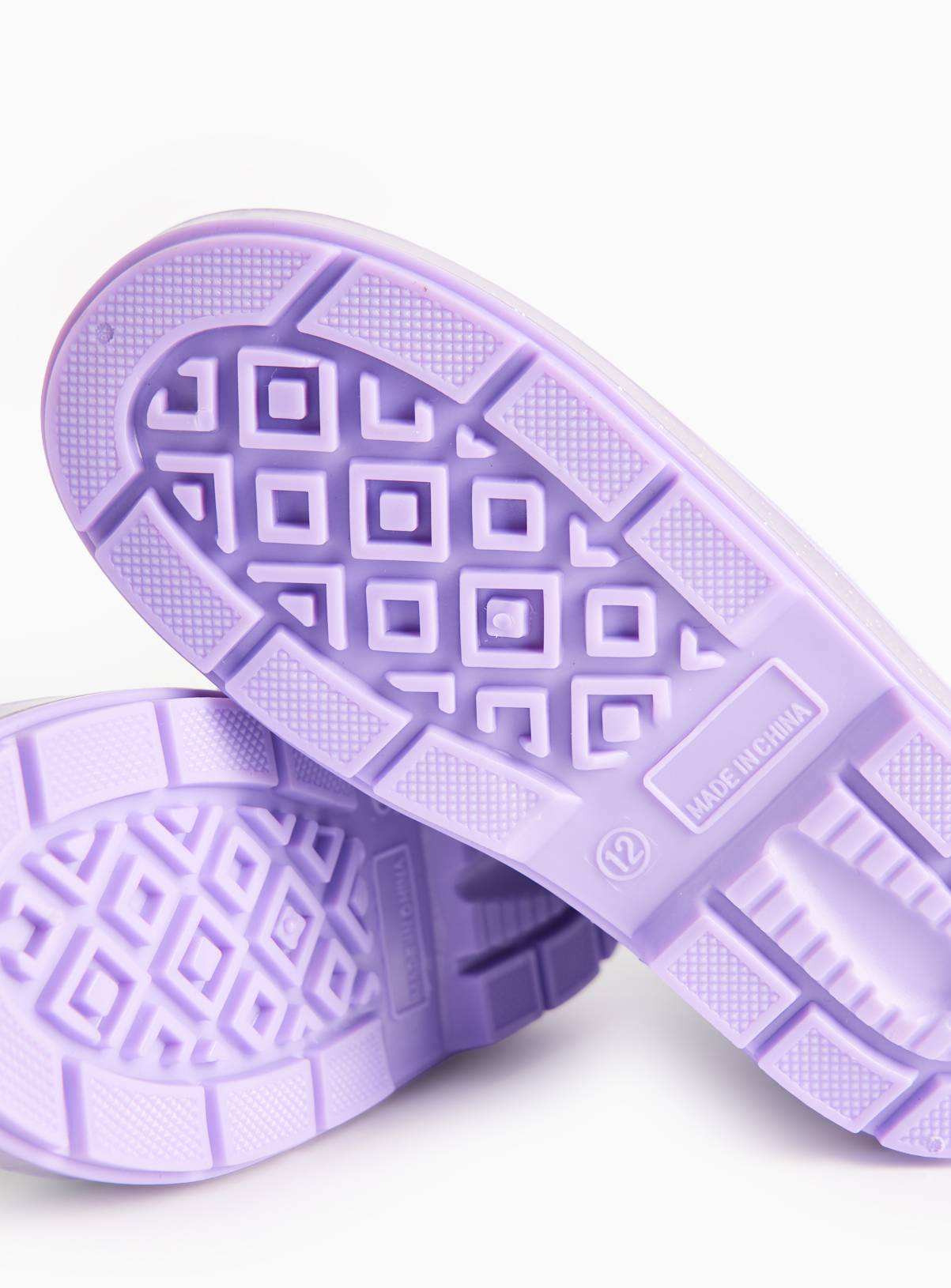 Disney Frozen Lilac Iridescent Rubber Wellies 10 Infant - Image 3