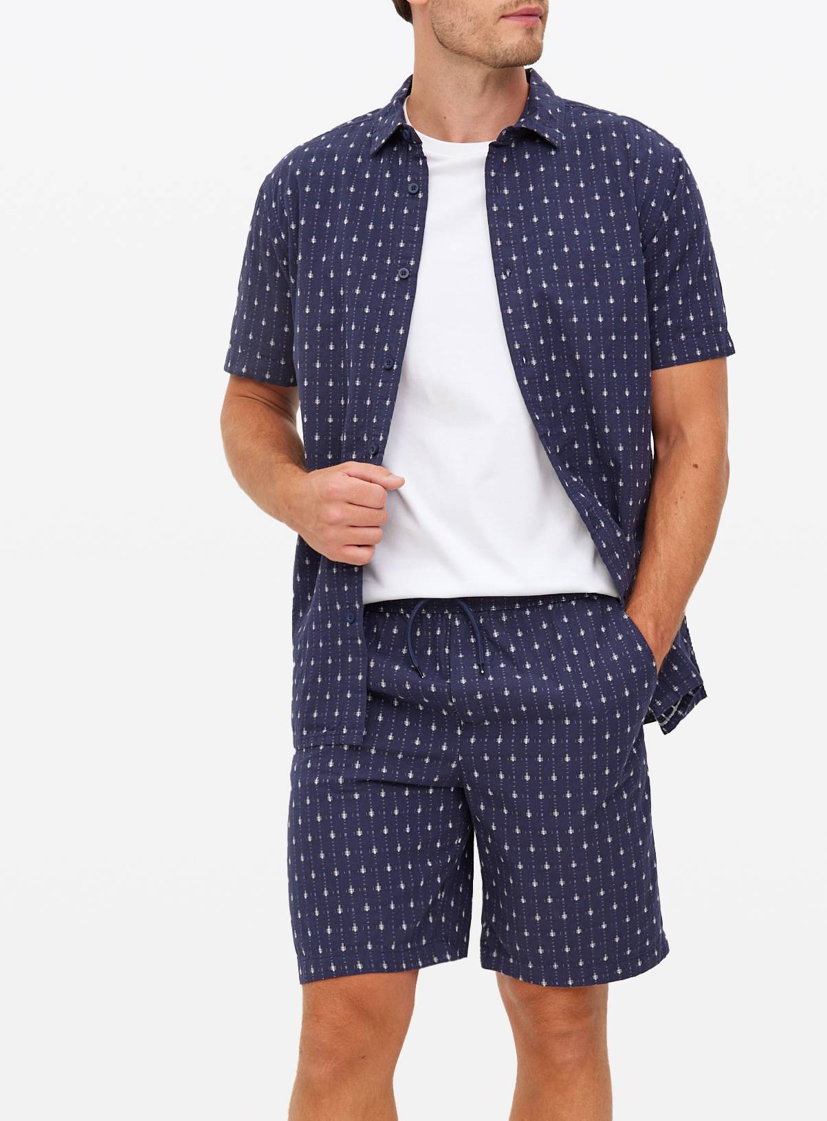Navy Co-ord Shorts  40 - Image 1
