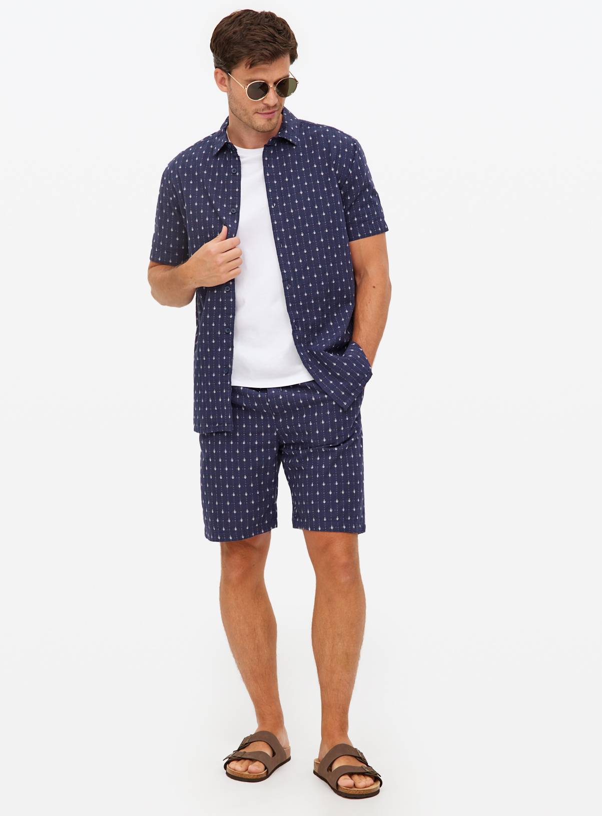 Navy Co-ord Shorts  40 - Image 2