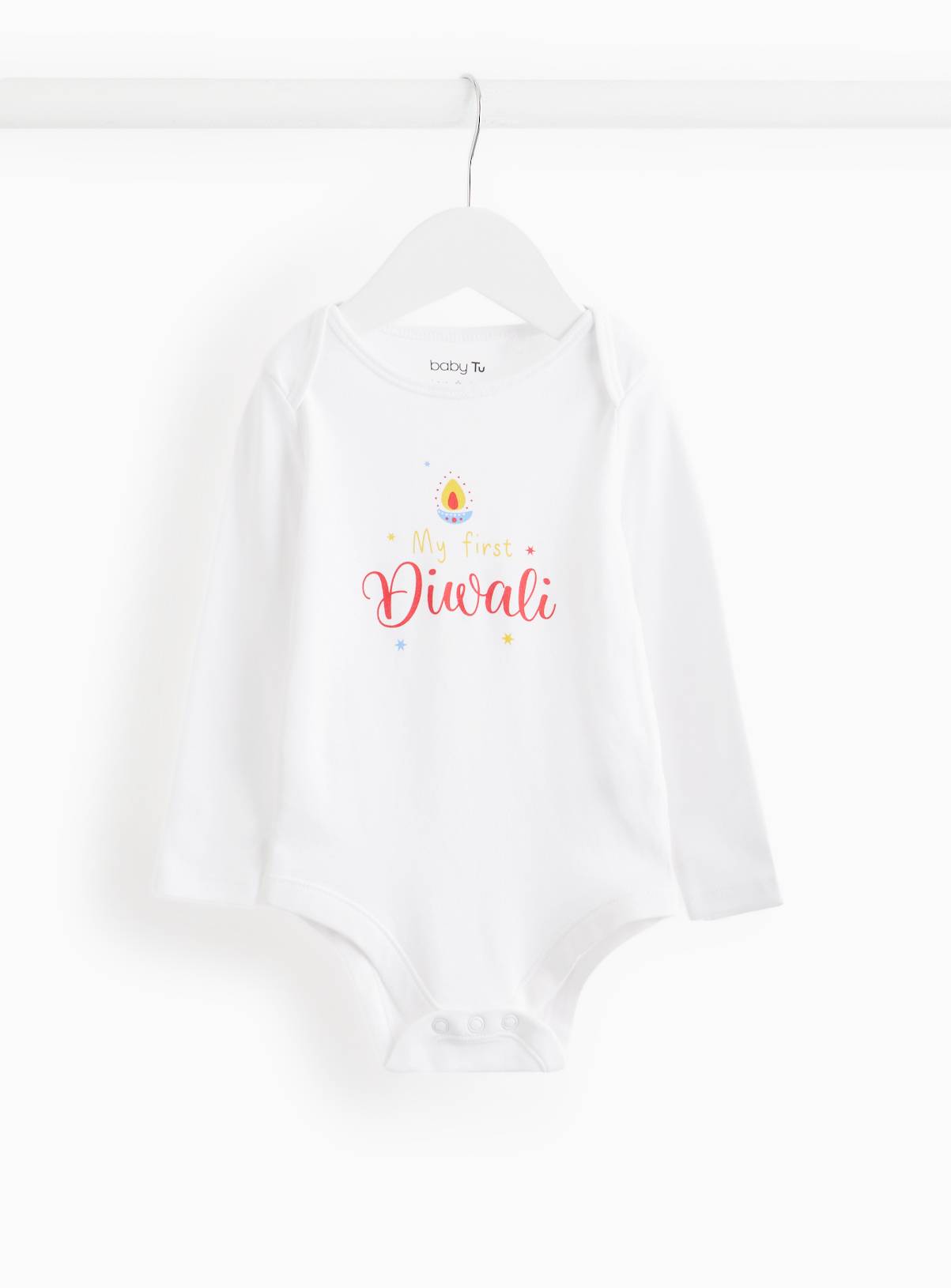 My First Diwali Slogan Bodysuit Up to 3 mths - Image 1