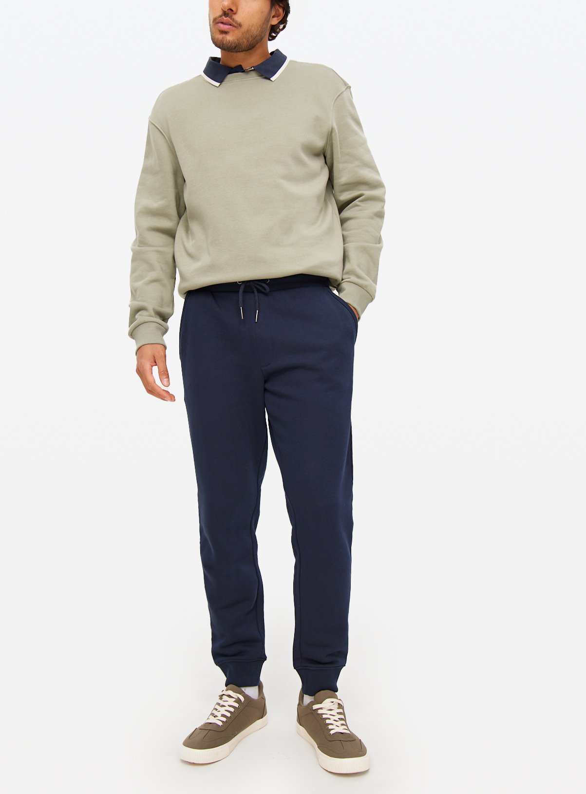 Men's Navy Cuffed Joggers
