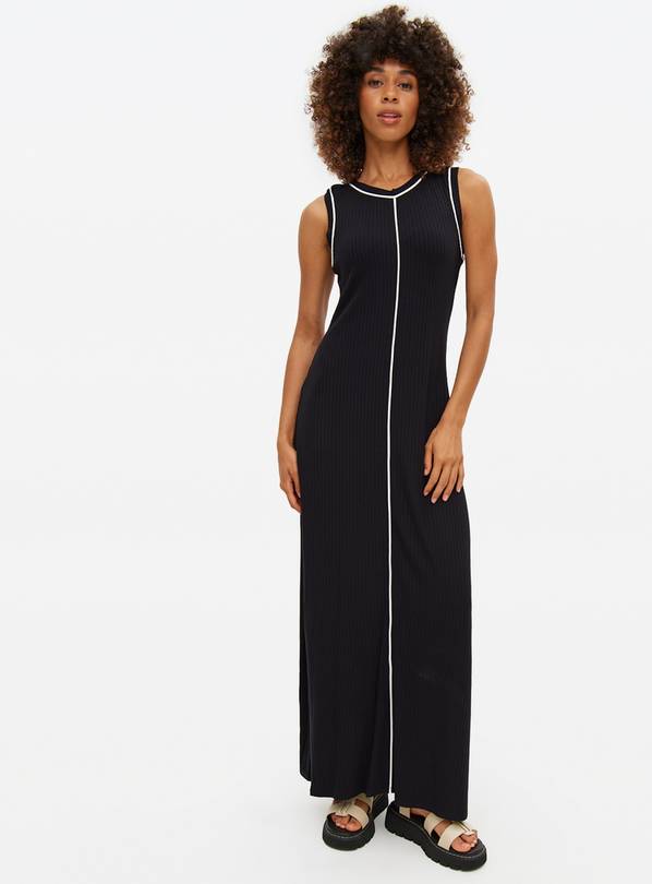 Mono Contrast Sleeveless Midaxi Jersey Dress 18