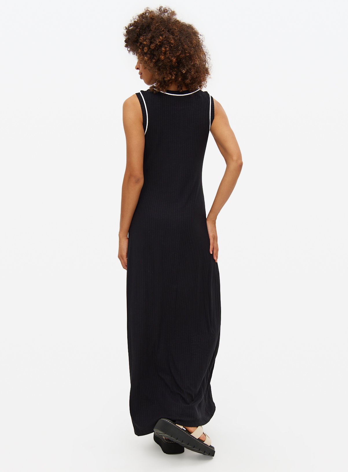 Mono Contrast Sleeveless Midaxi Jersey Dress 10 - Image 4 thumbnail
