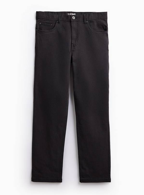 Charcoal Straight Leg Contemporary Trousers  32S