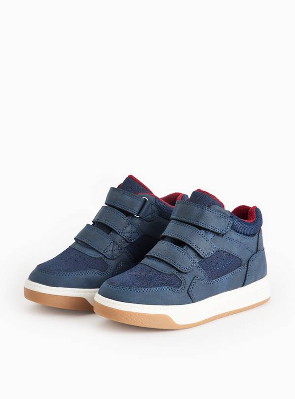 Blue Triple Strap Colour Block High Top Trainers 6 Infant