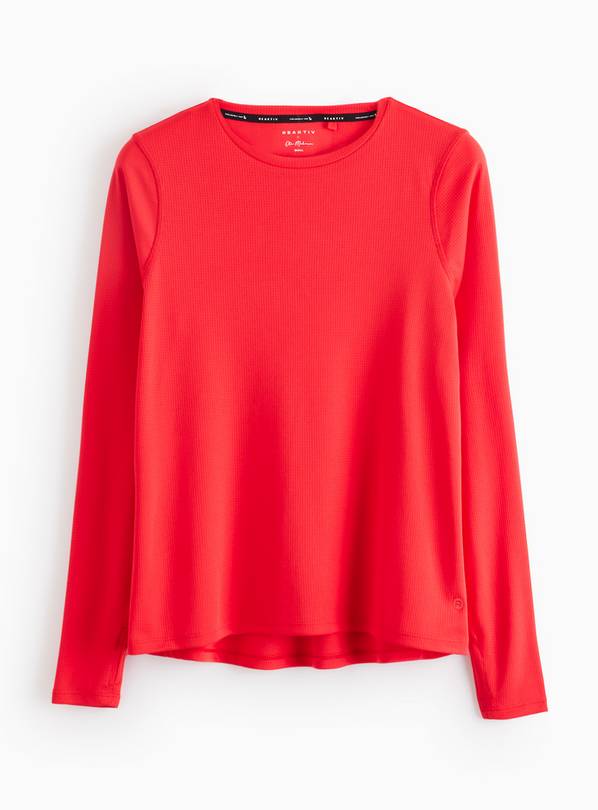 REAKTIV Red Mesh Long Sleeve Workout Top XS