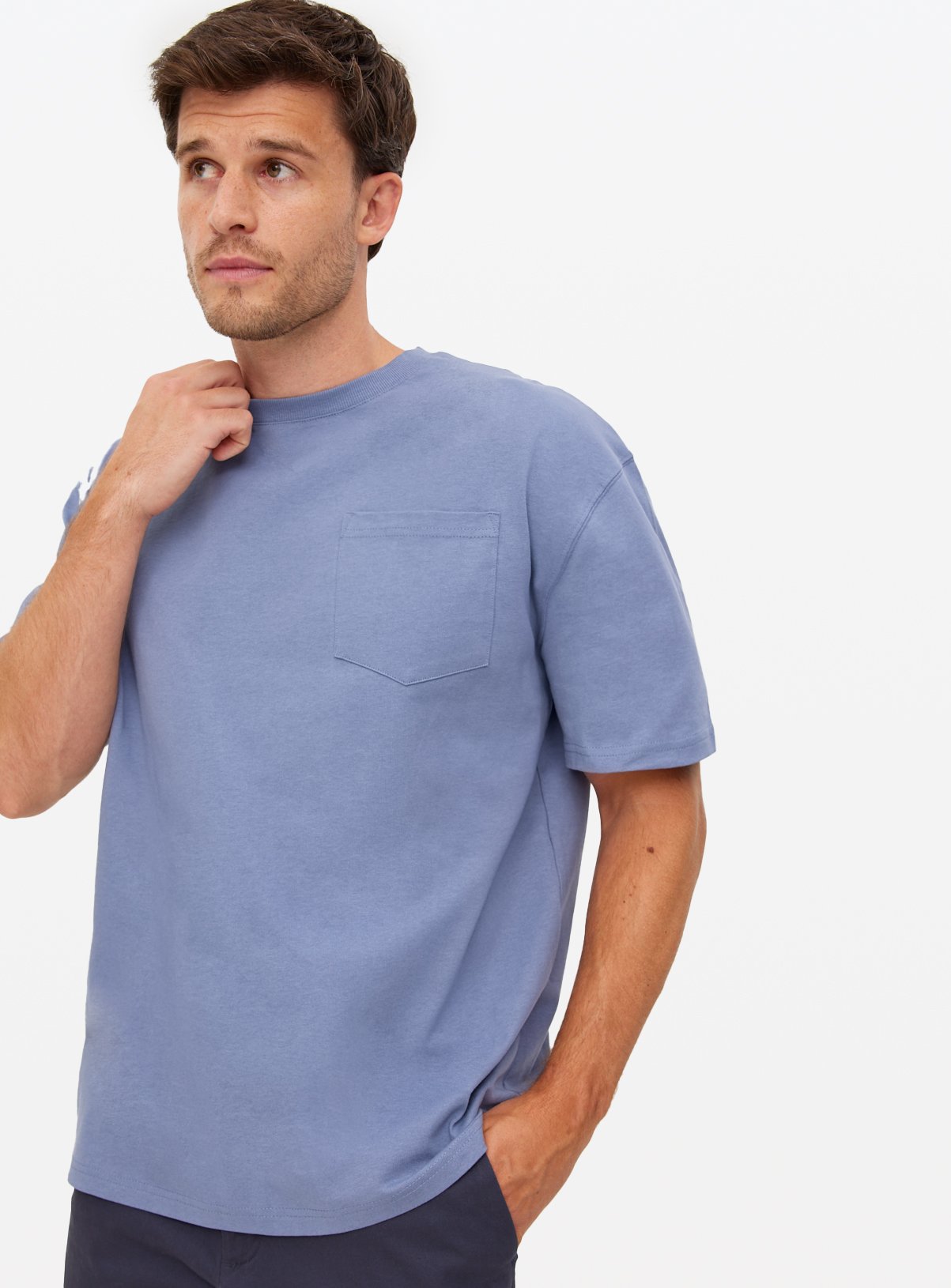 Men's Blue Relaxed Fit T-Shirt