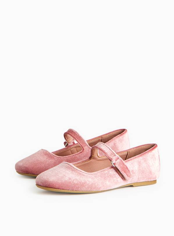 Pink Velour Mary-Jane Shoes  11 Infant