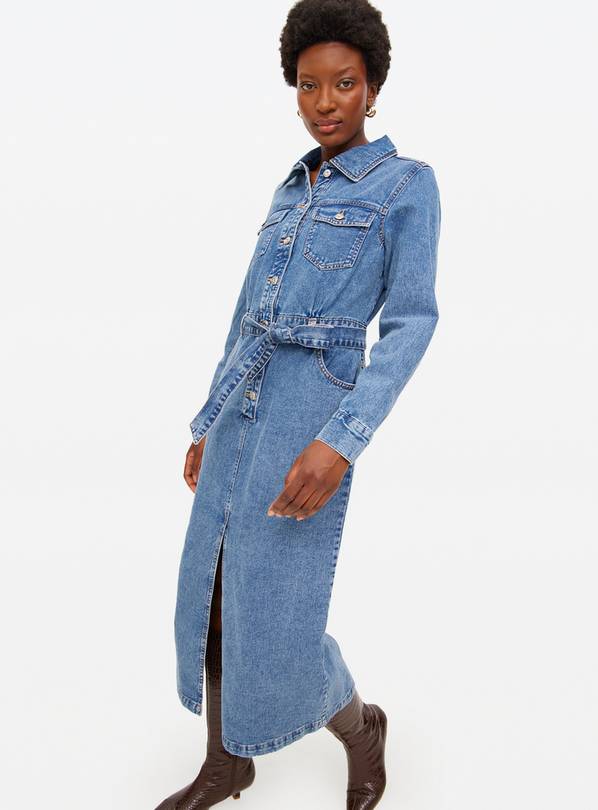 Buy Indigo Denim Midaxi Dress 10 Dresses Tu