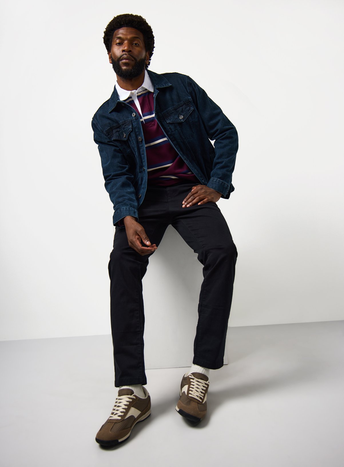 Black Skinny Fit Chino Trousers 44L - Image 2 thumbnail