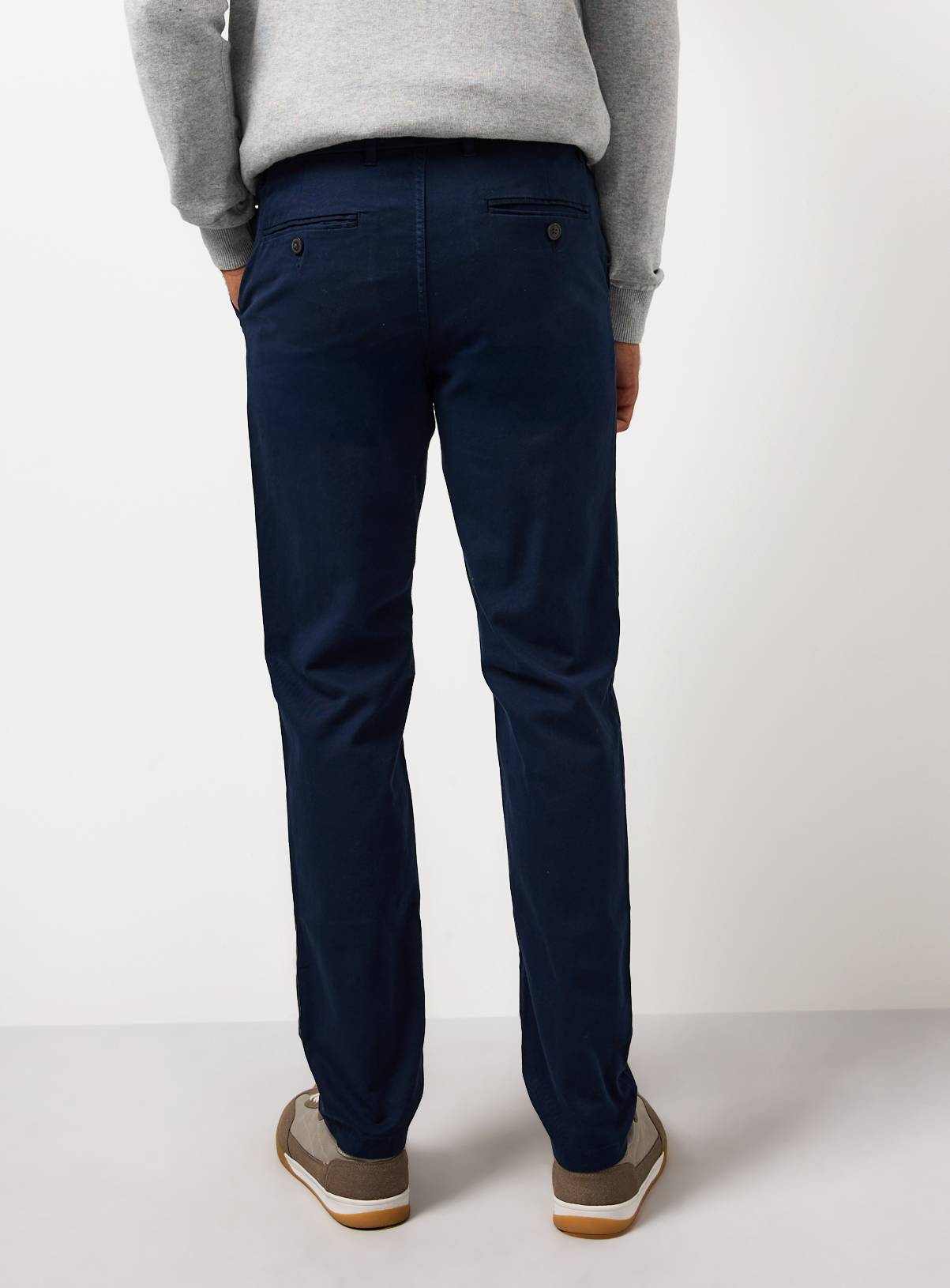 Navy Skinny Fit Chino Trousers 36R - Image 5