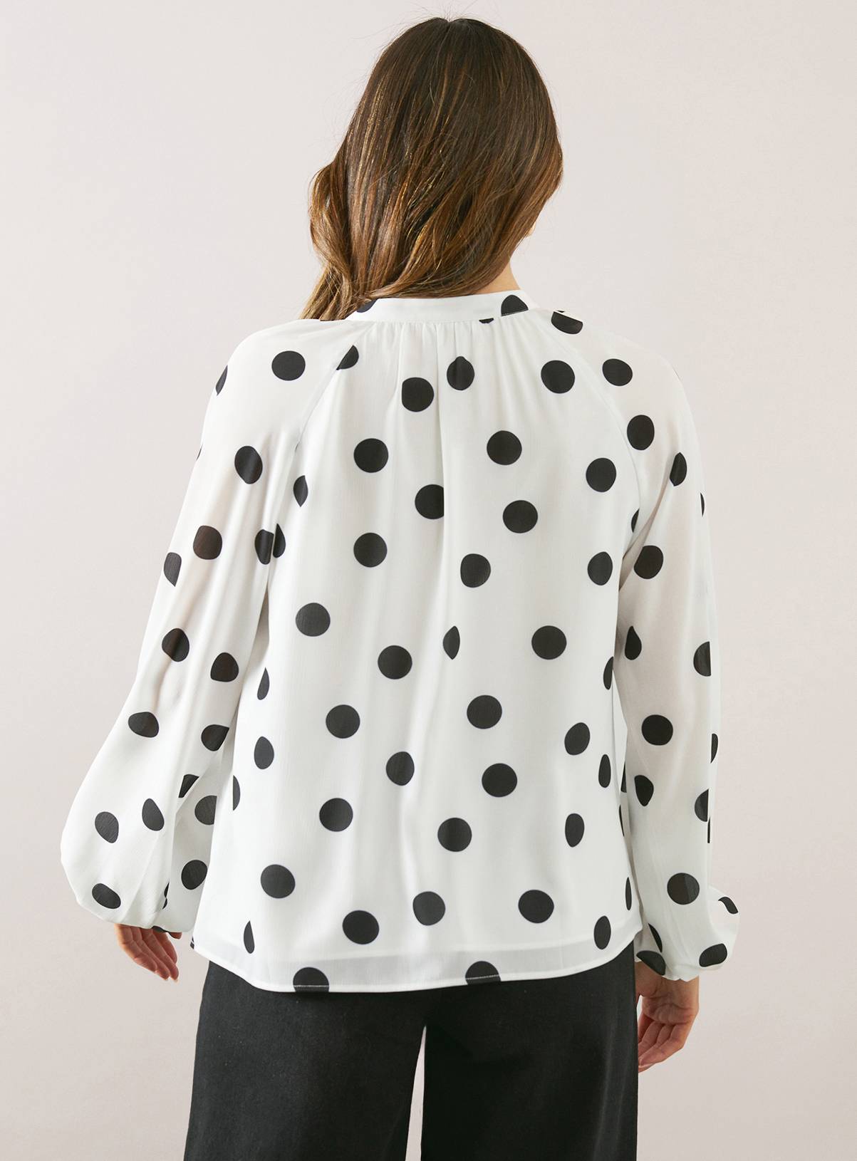 WALLIS Spot Asymmetric Ruffle Blouse 16 - Image 3