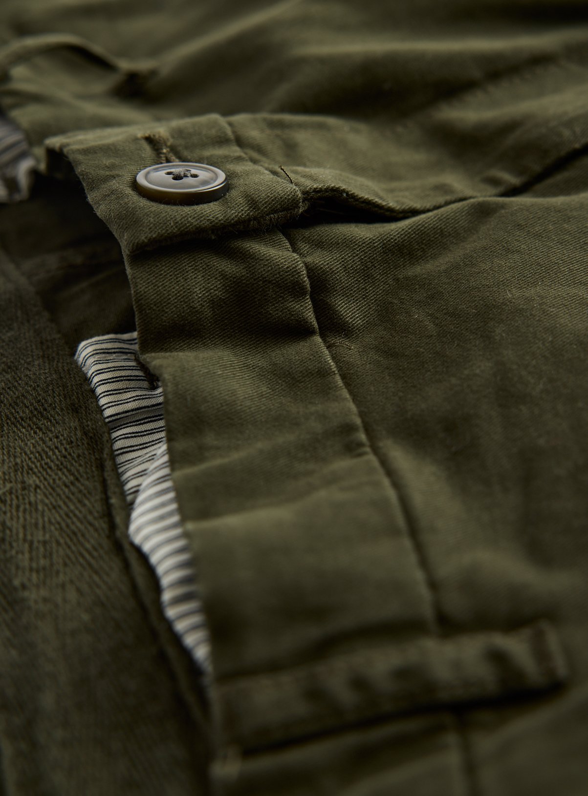 Khaki Skinny Fit Chino Trousers  42S - Image 4 thumbnail