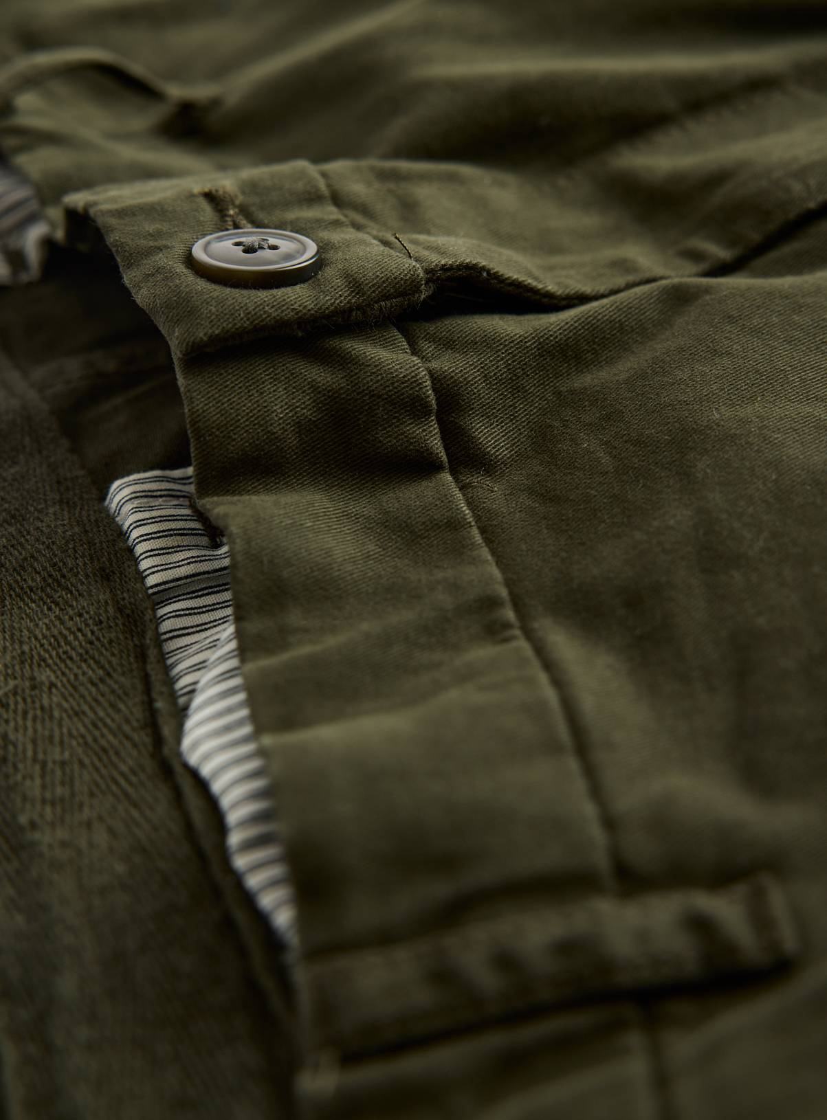 Khaki Skinny Fit Chino Trousers  42S - Image 4