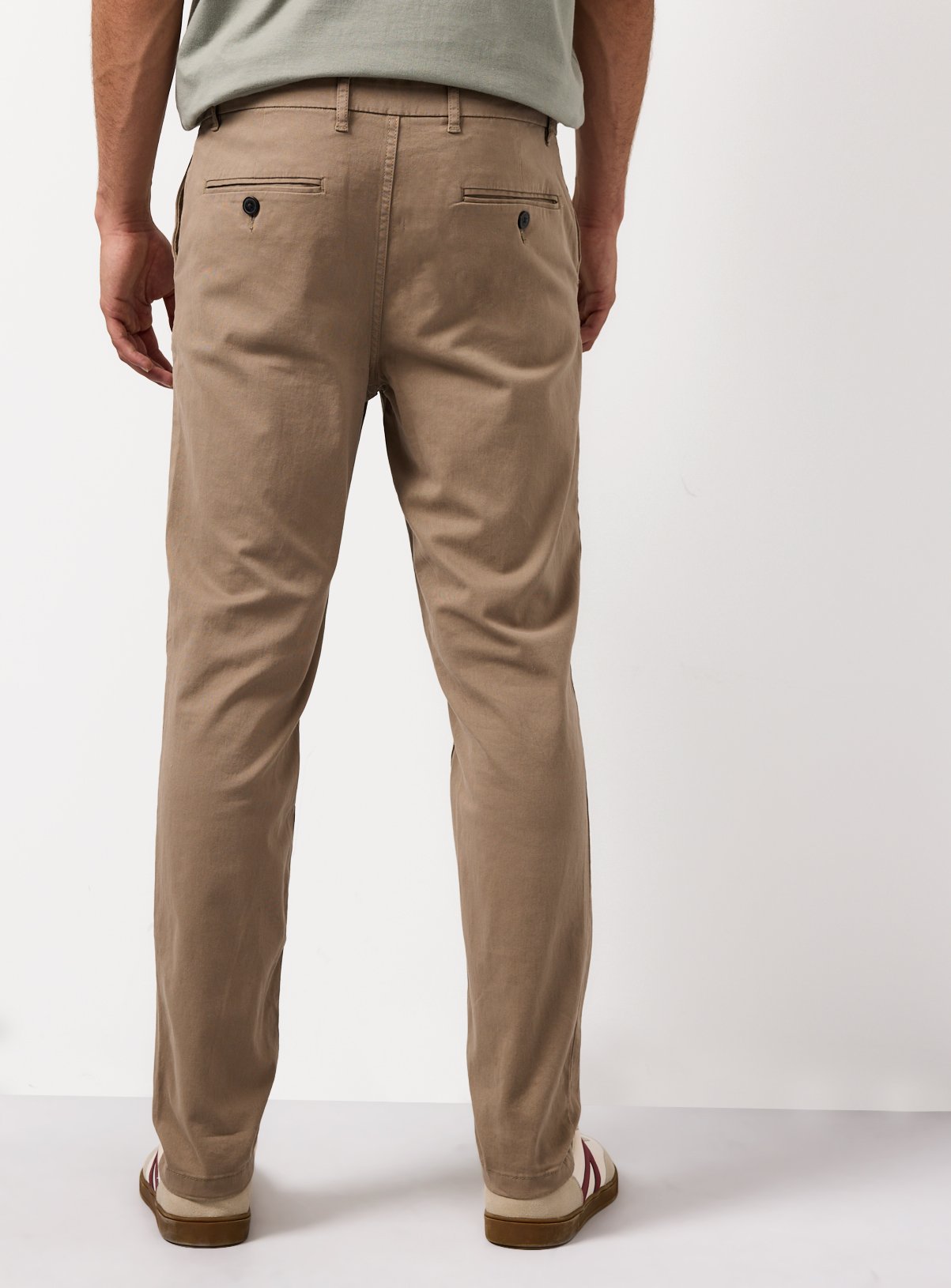 Stone Skinny Fit Chino Trousers 38S - Image 5 thumbnail
