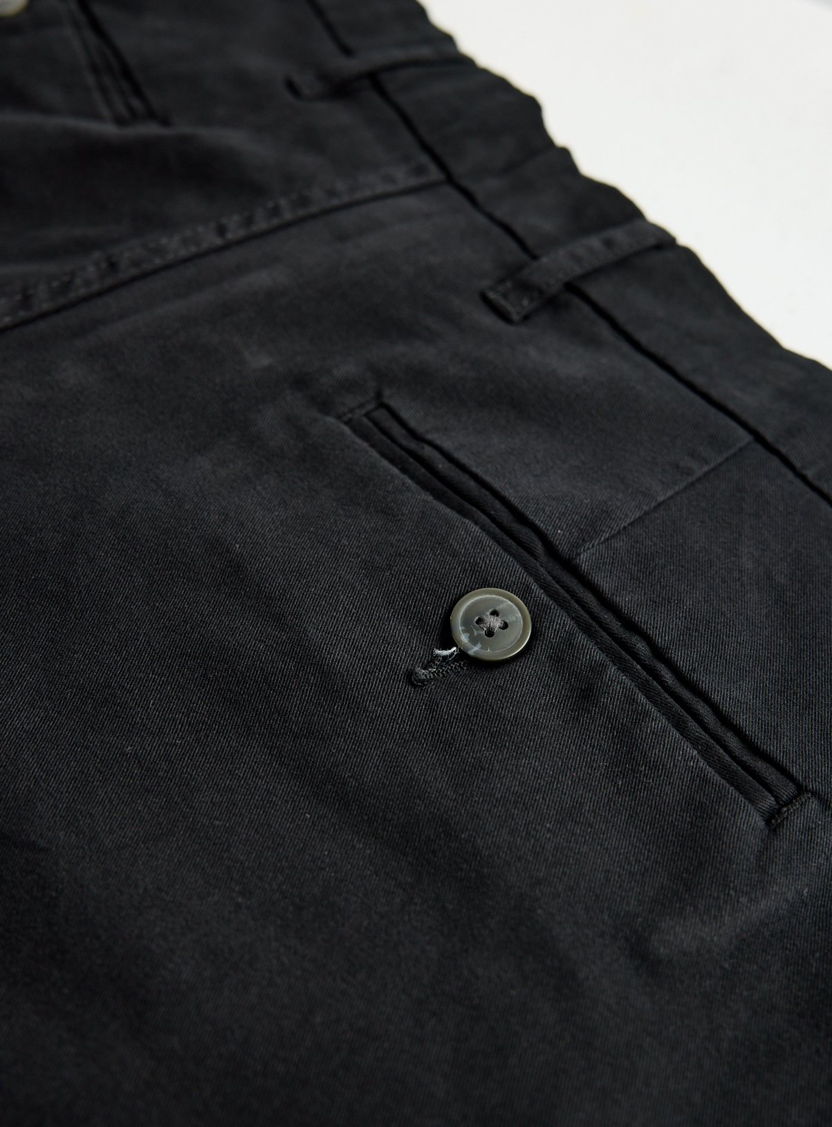 Black Straight Leg Chino Trousers 34R - Image 4 thumbnail