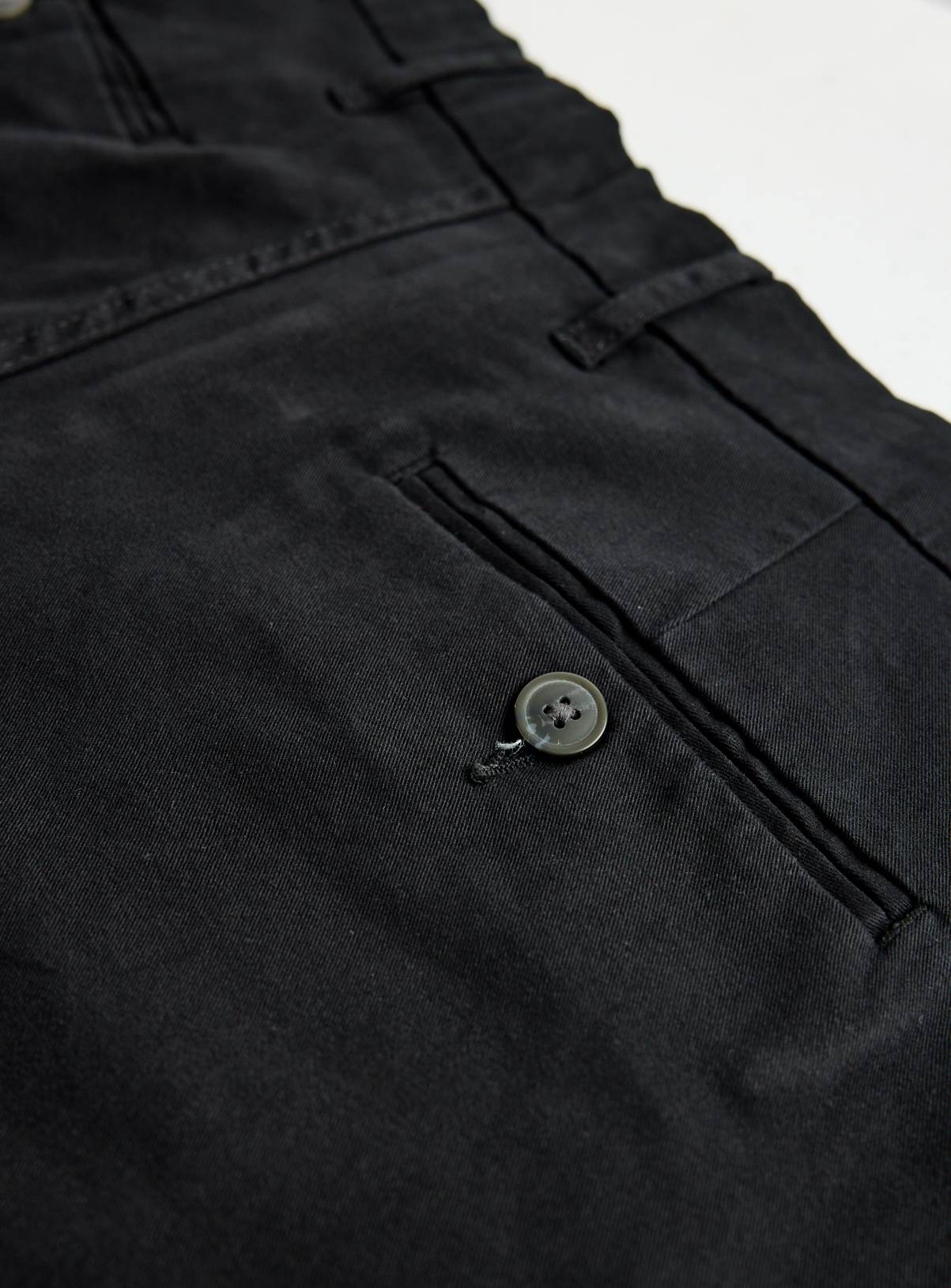 Black Straight Leg Chino Trousers 34R - Image 4