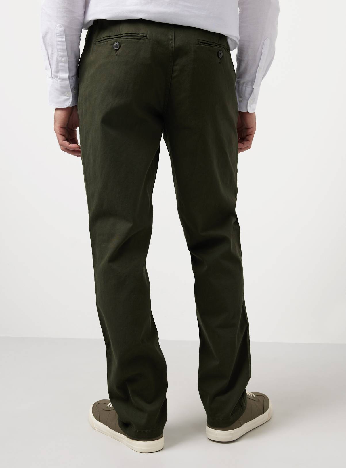 Khaki Straight Leg Chino Trousers 40S - Image 5