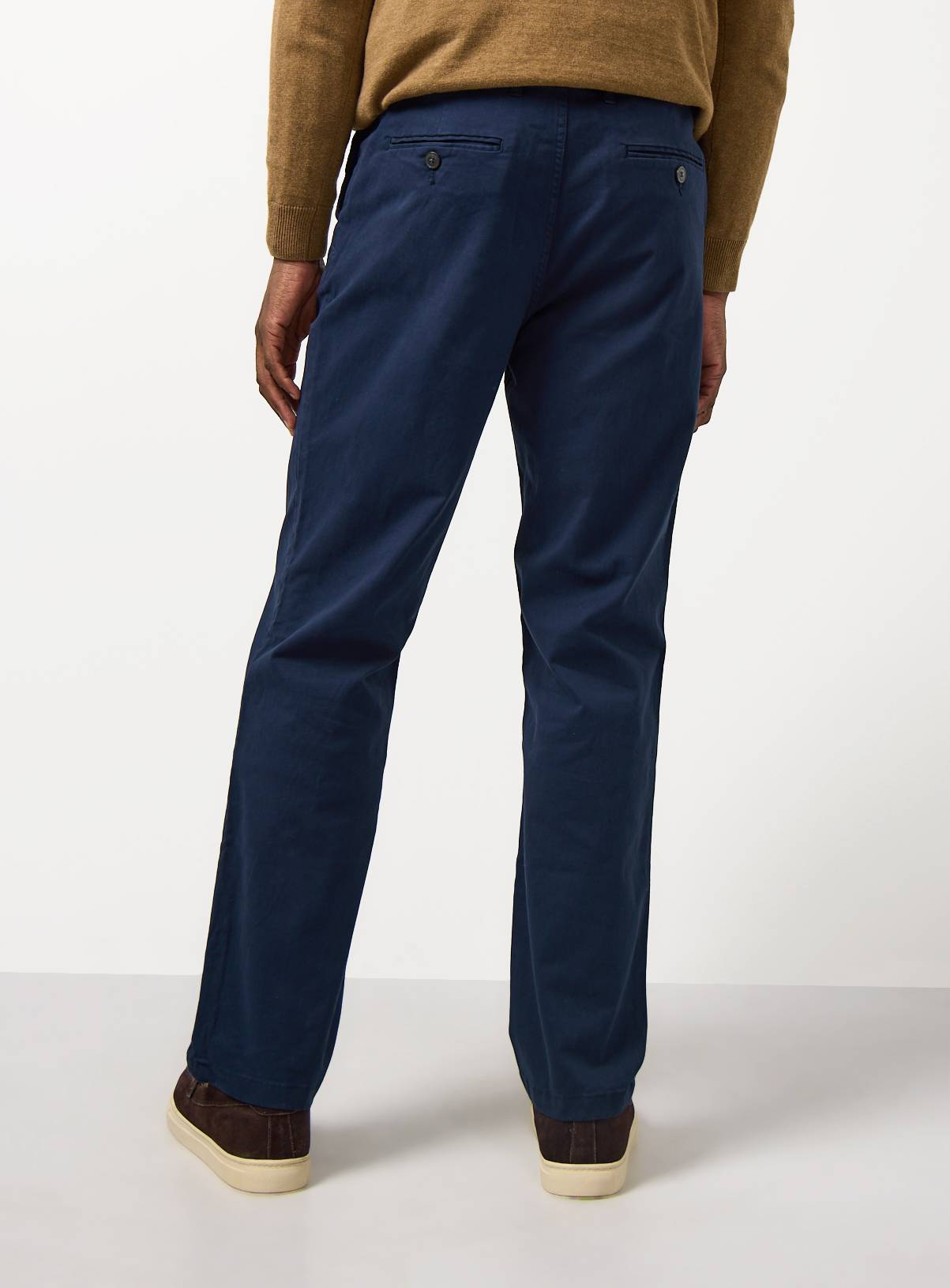 Navy Straight Leg Chino Trousers 42S - Image 3