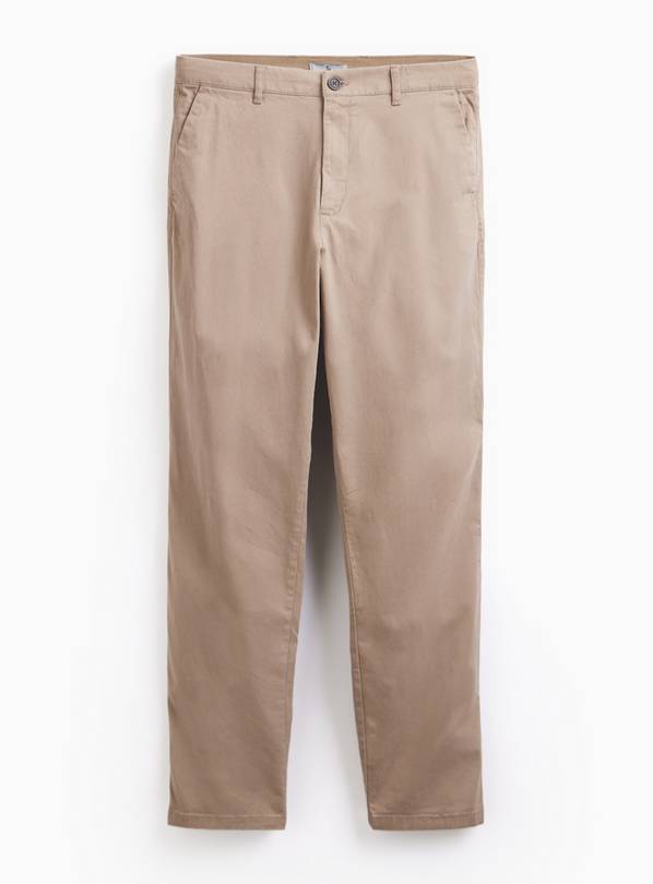 Stone Straight Leg Chino Trousers 34R