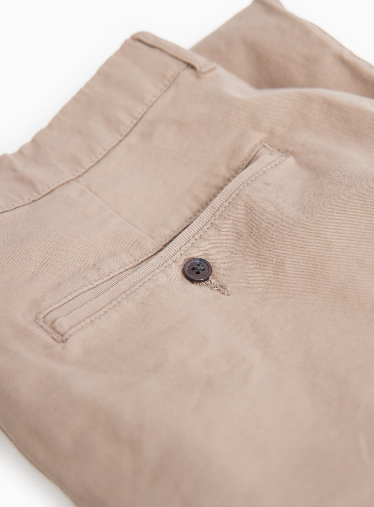 Stone Straight Leg Chino Trousers 38S - Image 4 thumbnail