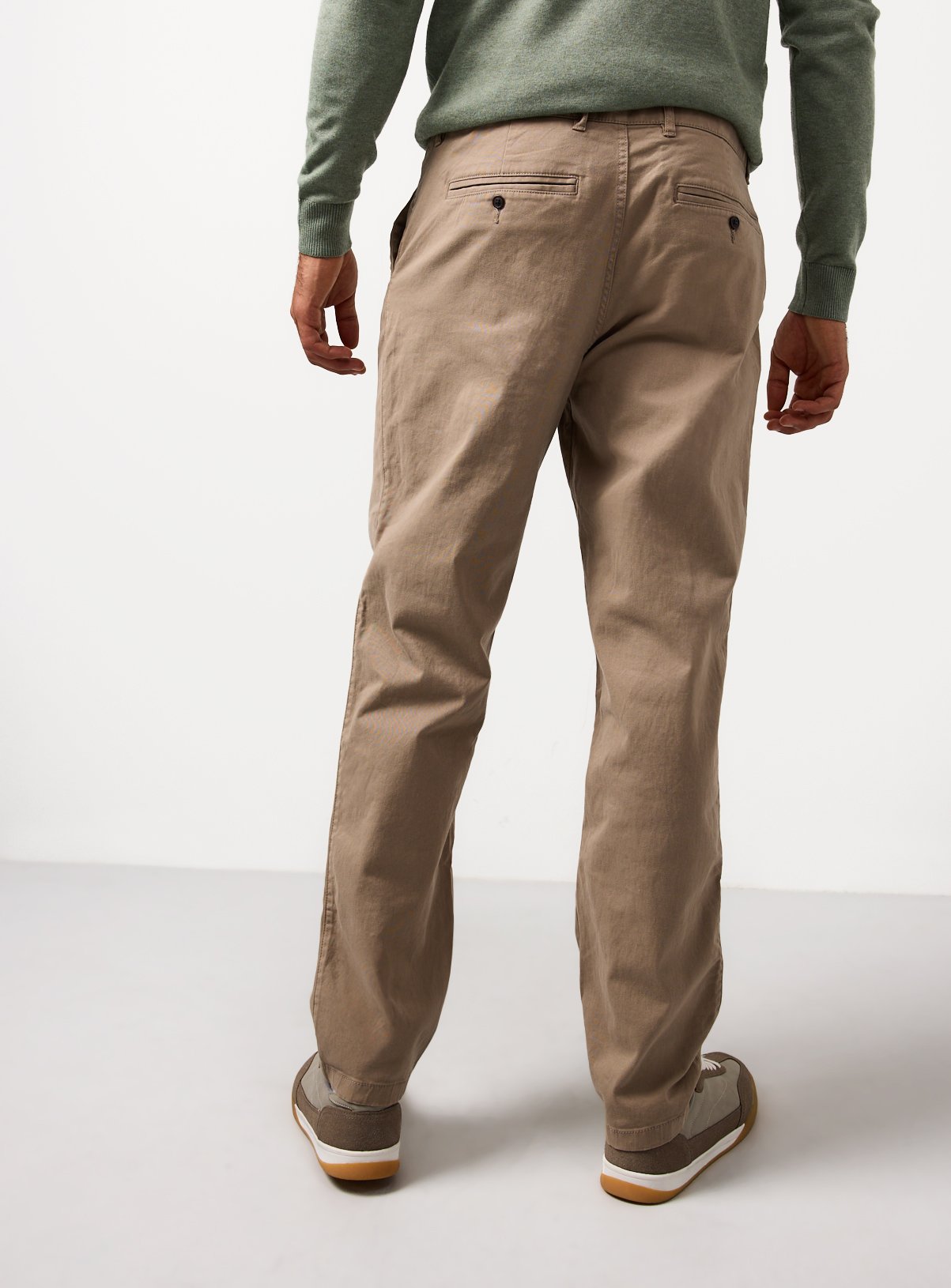 Stone Straight Leg Chino Trousers 38S - Image 5 thumbnail