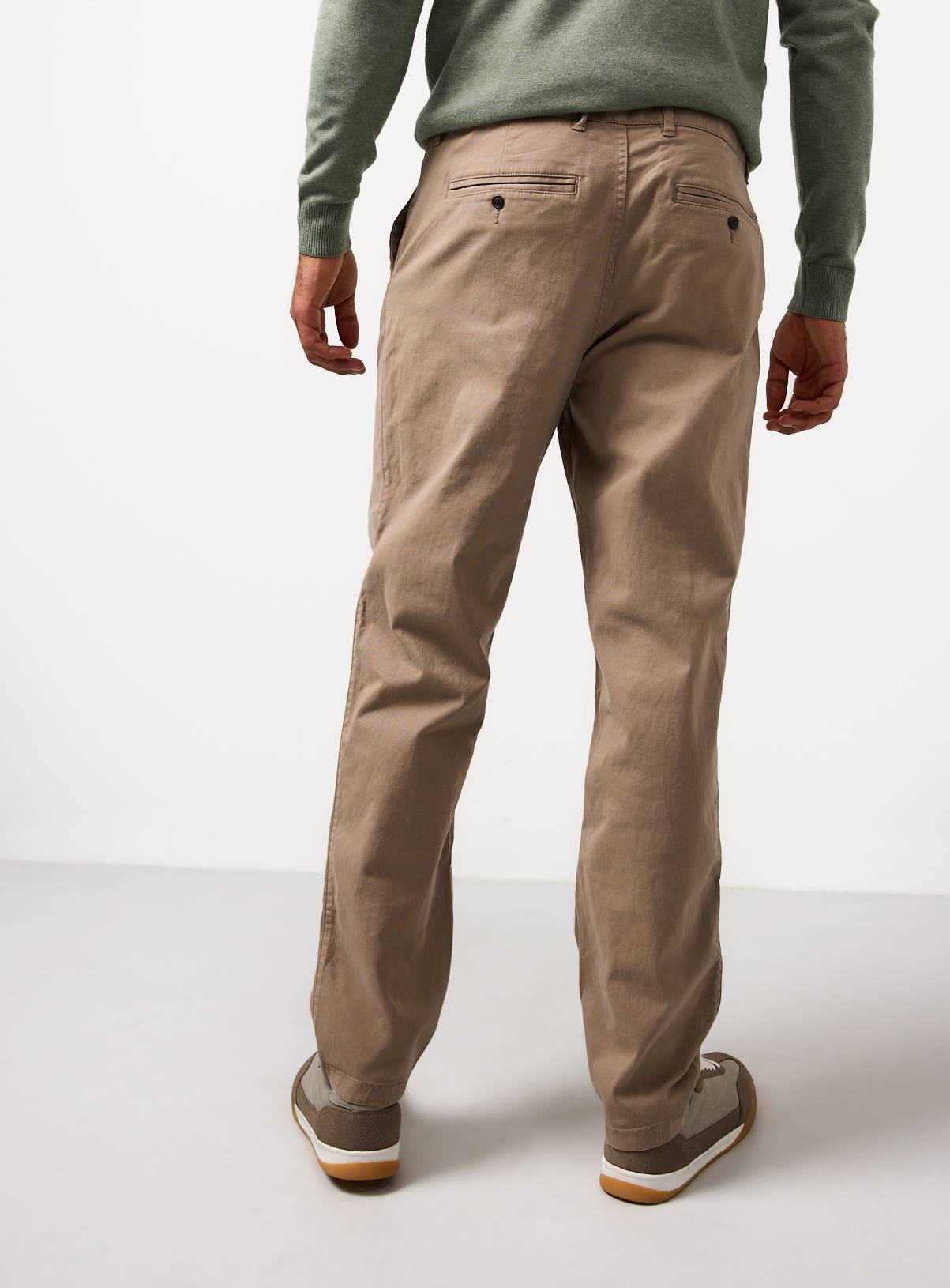 Stone Straight Leg Chino Trousers 38S - Image 5