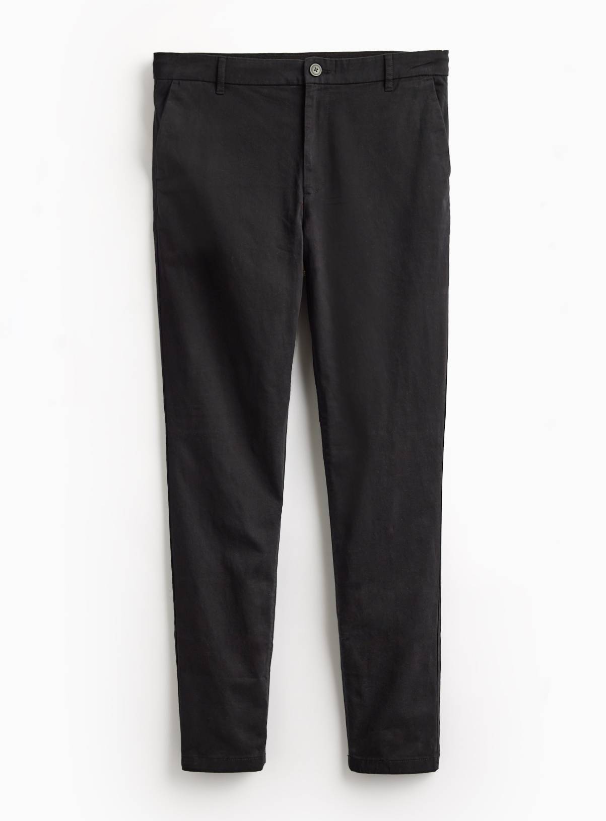 Black Slim Fit Chino Trousers 44L - Image 3