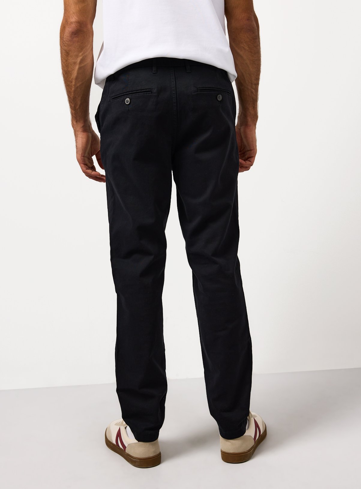 Black Slim Fit Chino Trousers 44L - Image 5 thumbnail