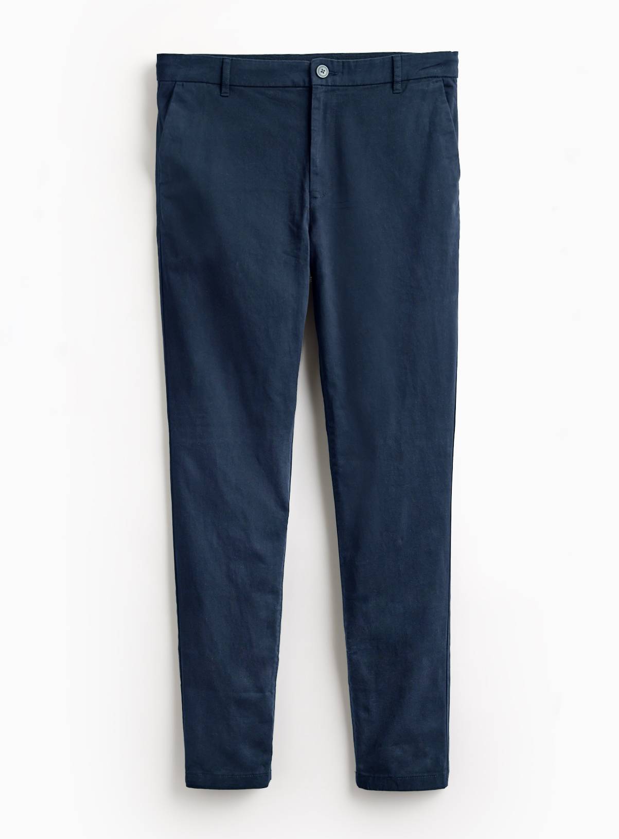 Navy Slim Fit Chino Trousers 36R - Image 3