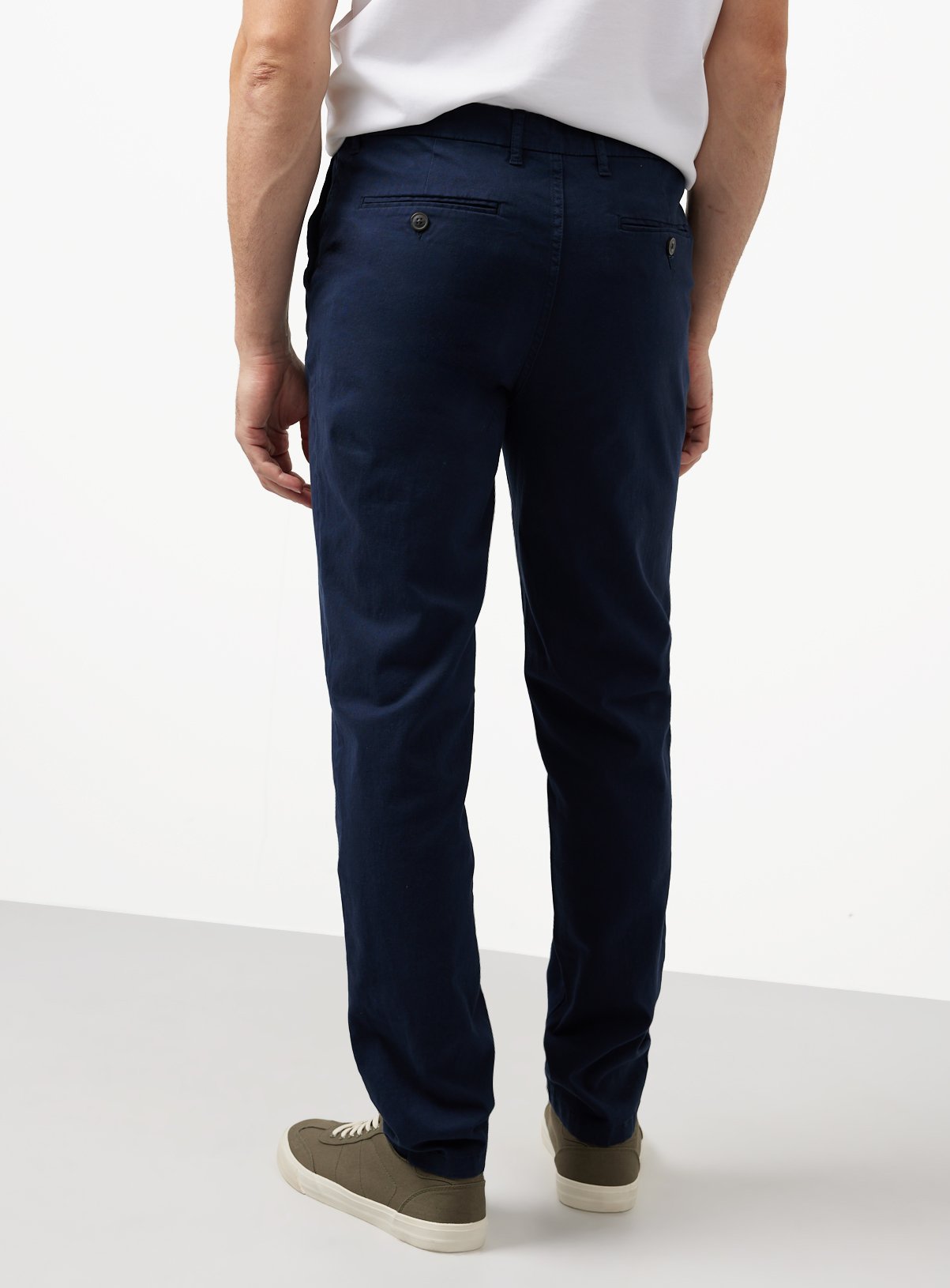 Navy Slim Fit Chino Trousers 36R - Image 5 thumbnail