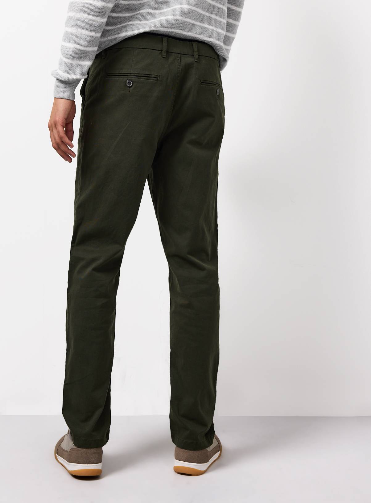 Khaki Slim Fit Chino Trousers 42S - Image 5