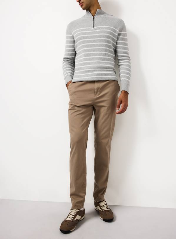 Stone Slim Fit Chino Trousers 38L
