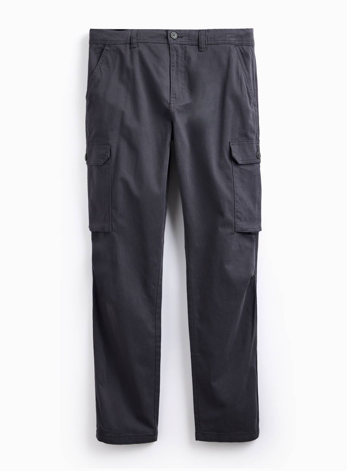 Charcoal Straight Leg Cargo Trousers 32S - Image 3