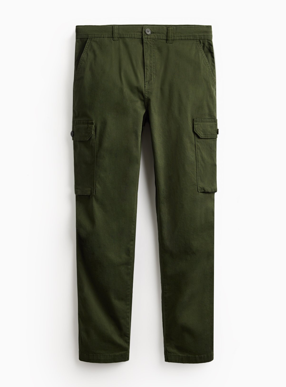 Khaki Straight Leg Cargo Trousers 40L - Image 3 thumbnail