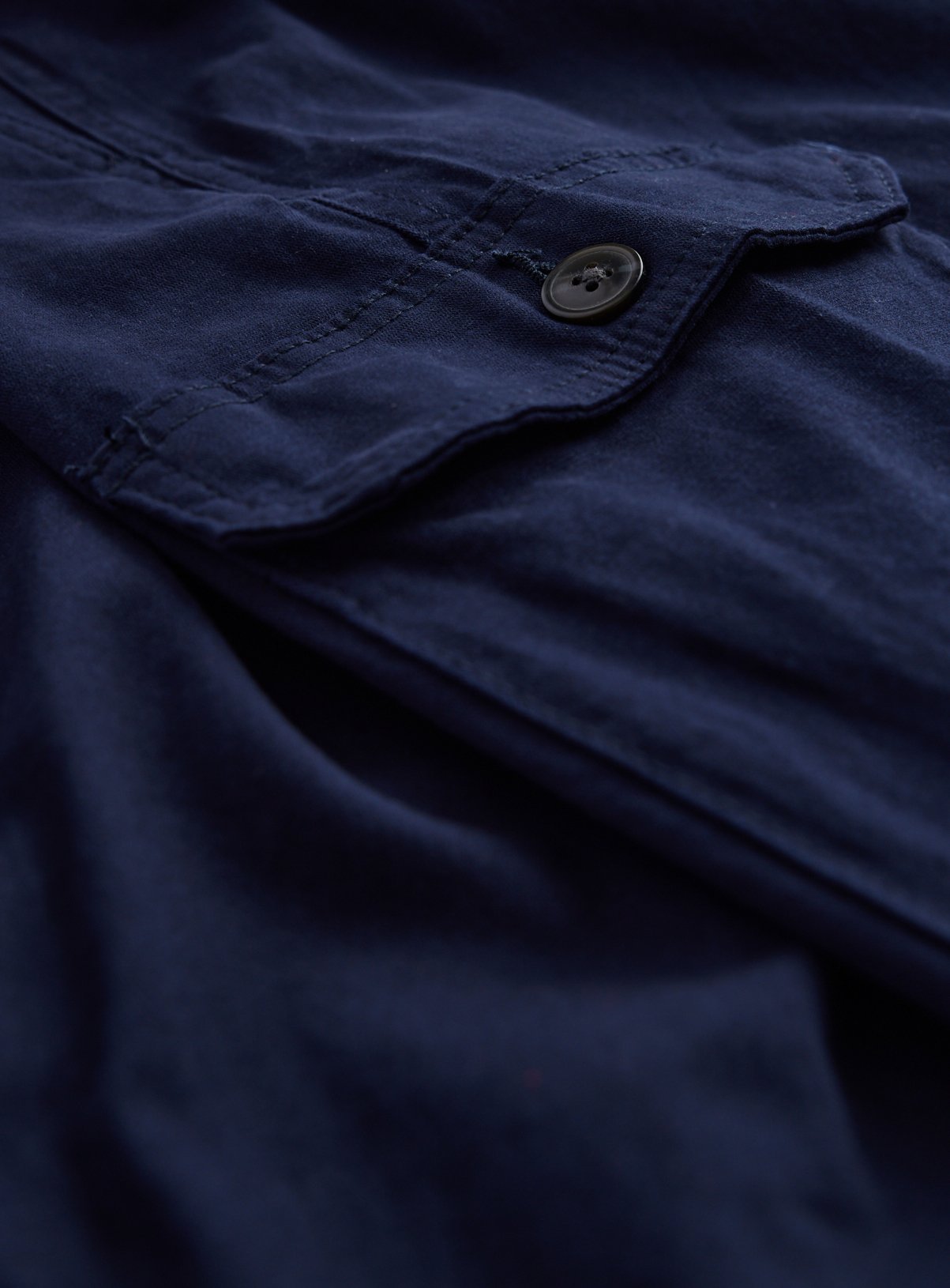 Navy Straight Leg Cargo Trousers 32L - Image 4 thumbnail