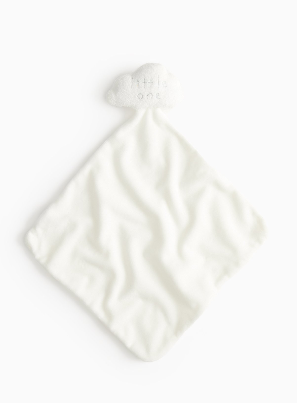 Cream Cream Plush Cloud Detail Baby Comforter One Size - Tu by Sainsbury's