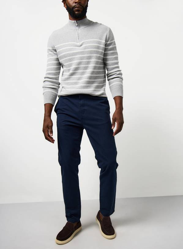 Navy Ultimate Declan Skinny Chino Trousers 44R