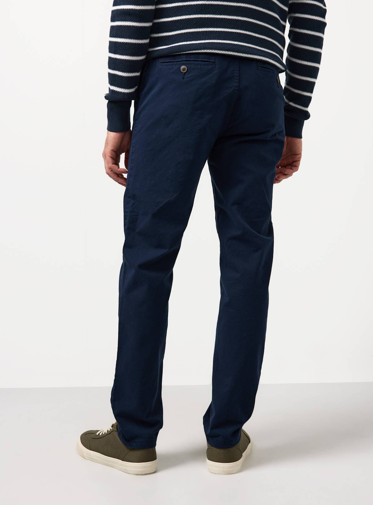 Navy Ultimate Slim Fit Chino Trousers  32S - Image 5