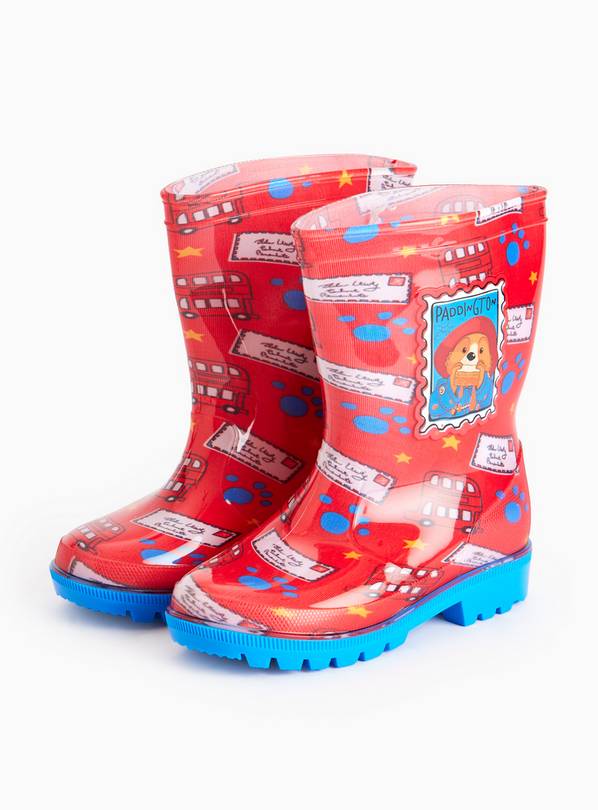 Paddington Character Print Red Wellies 10 Infant