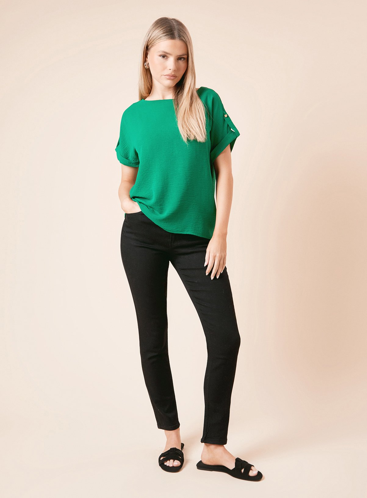 DOROTHY PERKINS Comfort Stretch Slim Jeans Black 14 - Image 1 thumbnail