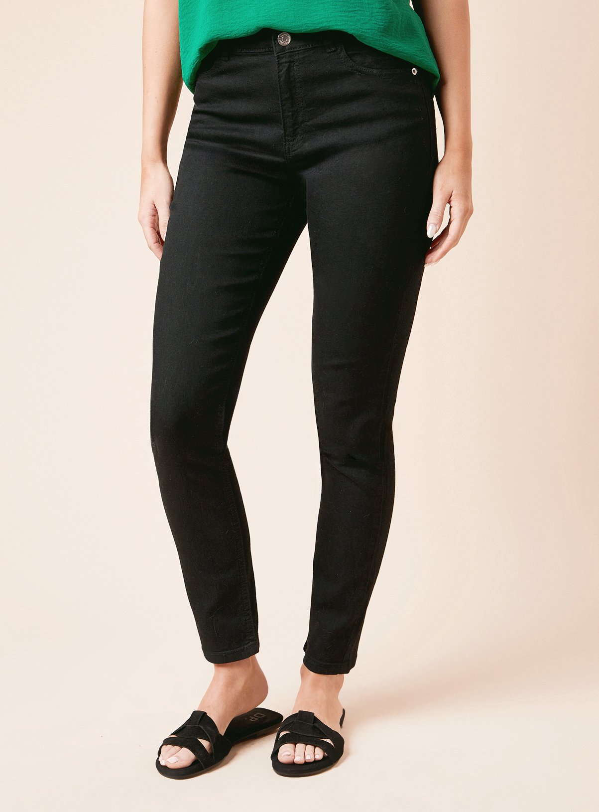DOROTHY PERKINS Comfort Stretch Slim Jeans Black 14 - Image 2 thumbnail