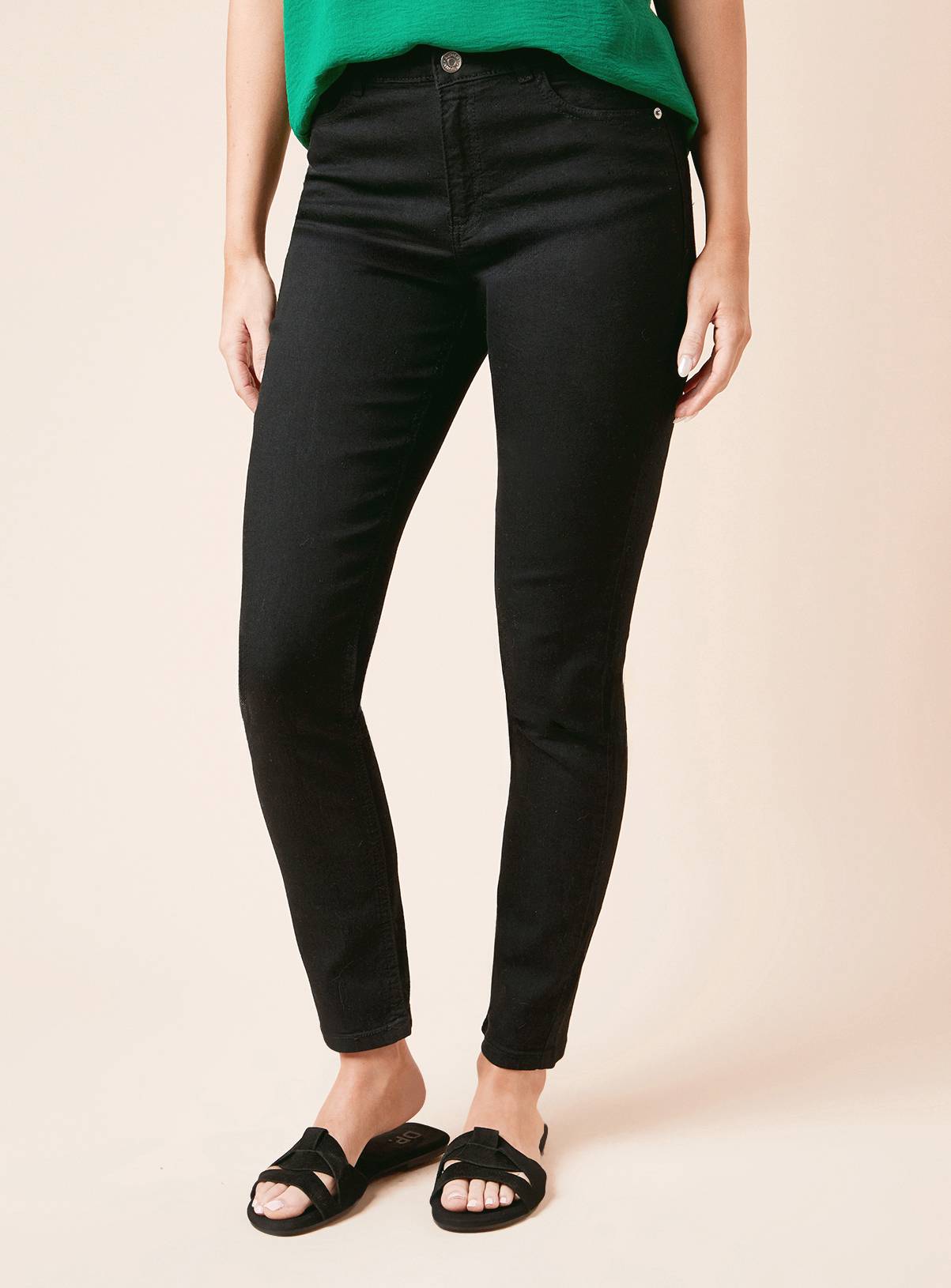 DOROTHY PERKINS Comfort Stretch Slim Jeans Black 14 - Image 2