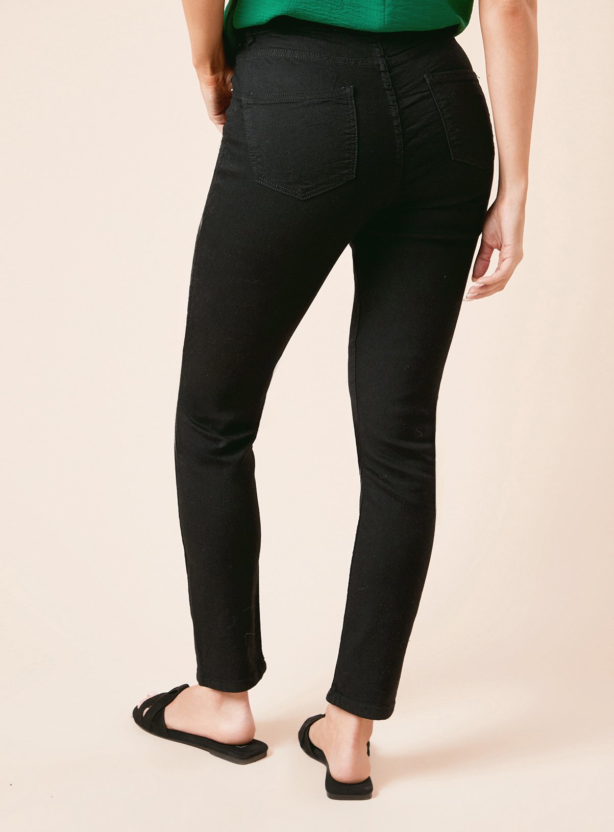 DOROTHY PERKINS Comfort Stretch Slim Jeans Black 14 - Image 3 thumbnail