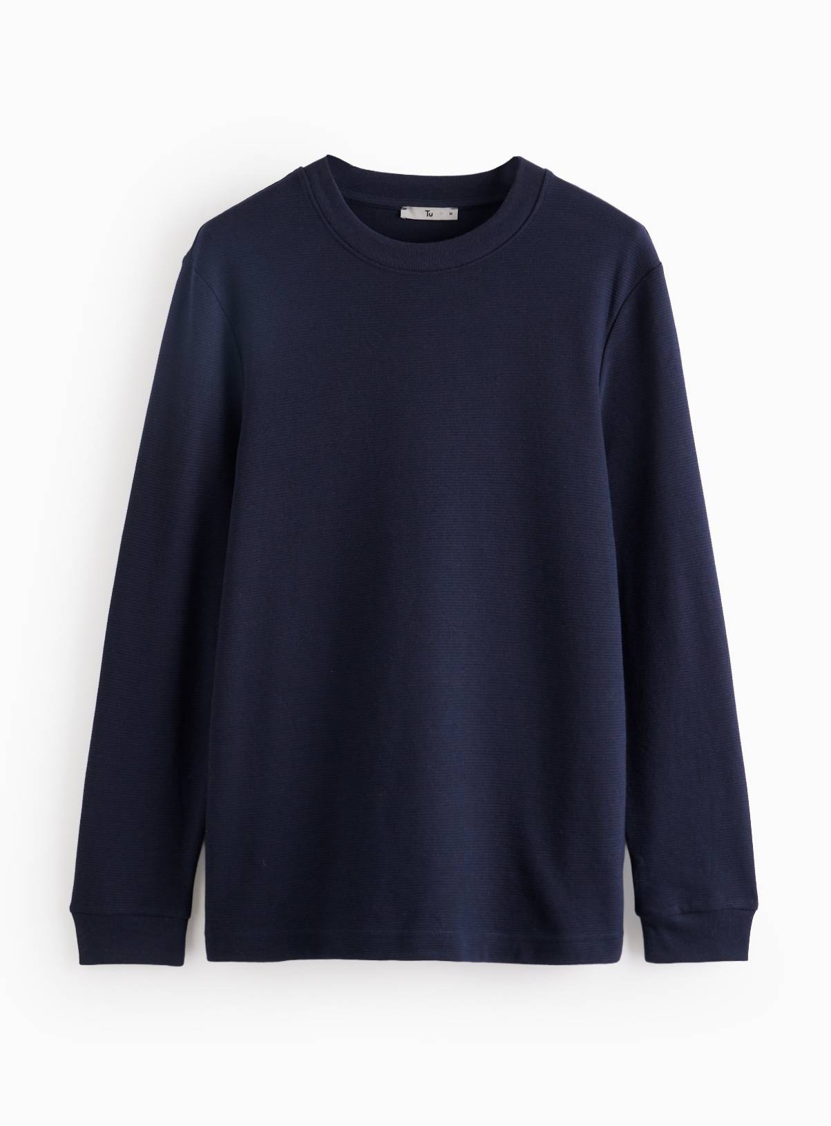 Blue Long Sleeve Ottoman T-Shirt XL - Image 3