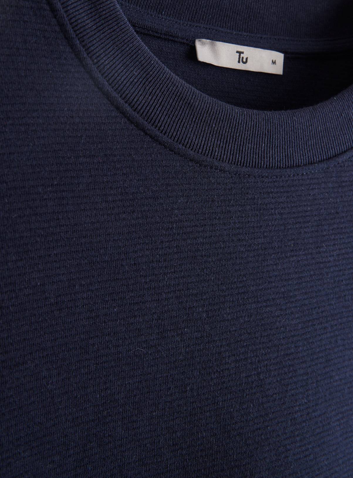 Blue Long Sleeve Ottoman T-Shirt XL - Image 4