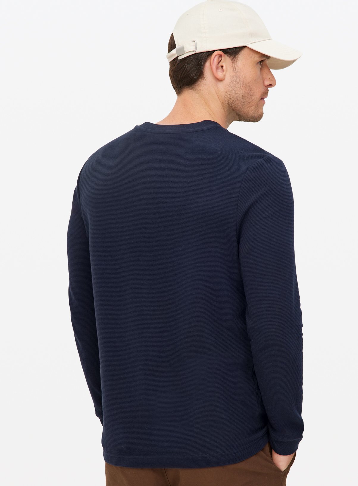 Blue Long Sleeve Ottoman T-Shirt XL - Image 5 thumbnail