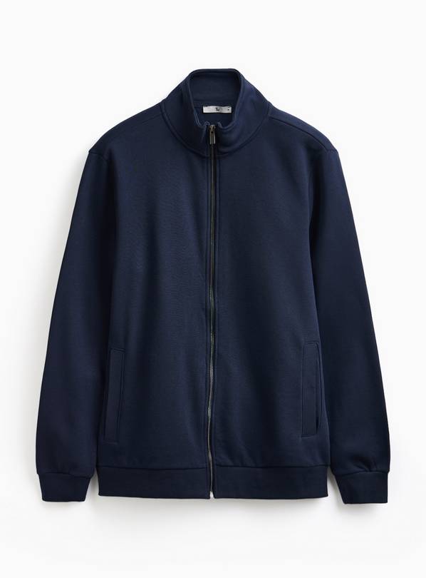 Navy Funnel Neck Full Zip Sweatshirt M